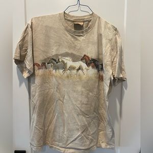 Vintage 2004 The Mountain Herd of Horses tee size L
